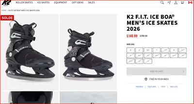K2 Black F.I.T Ice Mens iceskates, View more