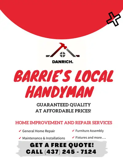 AFFORDABLE HANDYMAN SERVICES AVAILABLE RIGHT AT YOUR FRONT STEPS!! CALL NOW TO GET A FREE QUOTE!!!CA...