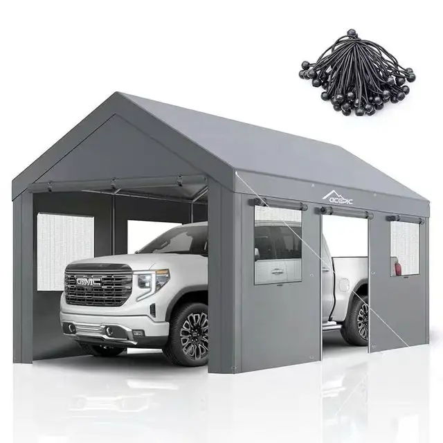 Carport, 11 x 20 ft Portable Garage with 2 Roll-Up Doors and Rem in Outdoor Tools & Storage in Markham / York Region - Image 9