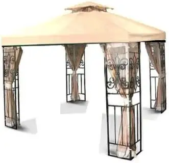 10' X 10' Gazebo Replacement Canopy Top Cover - Beige, View more