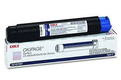 OKIPAGE 52107201 “genuine” black toner cartridge for okipage 6e/6ex and okidata OL400e/600e/810e. Br...