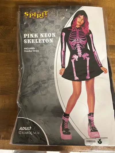 Spirit Pink Neon Skeleton Costume, View more