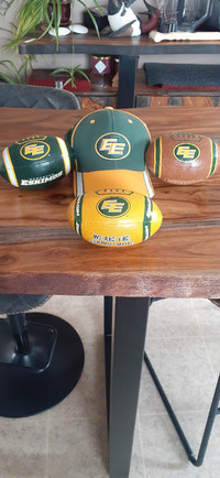 New Edmonton football hat and footballs