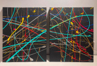 Pair of Brand New Abstract paintings''
