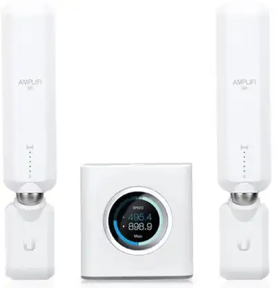 Routeur (Mesh) WiFi Amplifi de Ubiquity Networks avec 2 access points / extender pour une couverture...