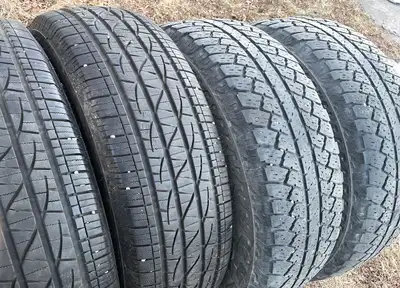 Phone/txt. 403-404-7958 - Years of life left on these great tires. Get two Bridgestone tires for $70...