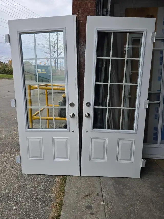 Entry Exterior Double Steel Doors 32