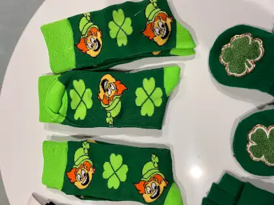 NEW $5 each Face Gems Socks Gloves Earrings Hair Ties Necklaces, View more