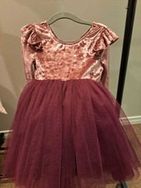 Velvety Pink Dress for toddler 2T