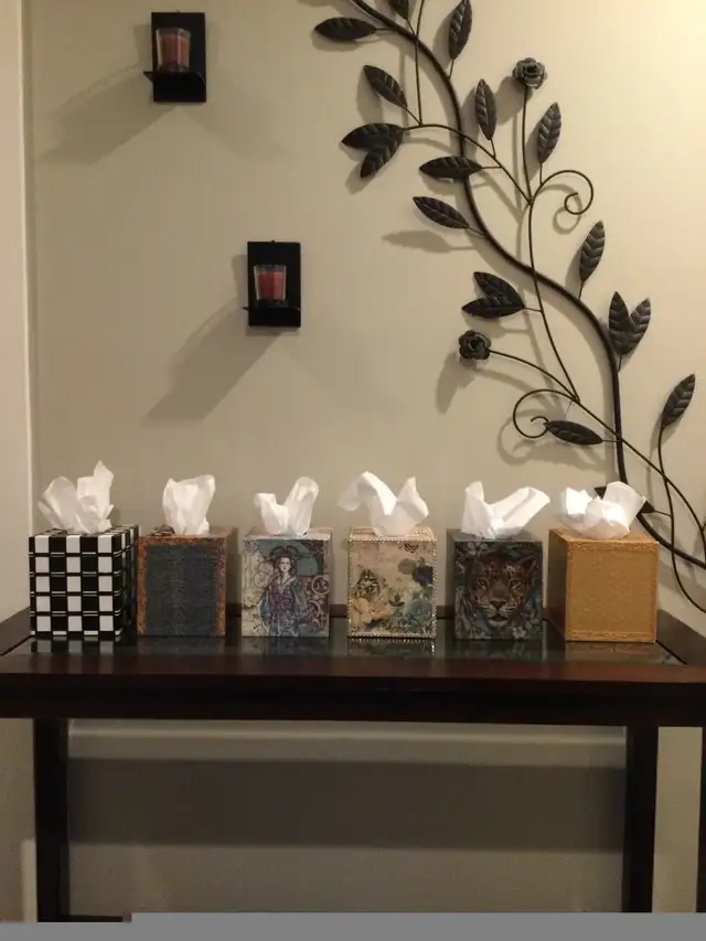 Handmade Decoupaged Tissue Boxes445588802246420481
