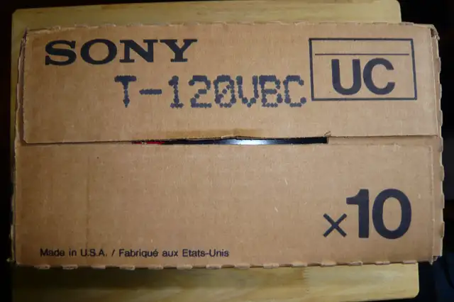 SONY High Resolution VHS Video Cassette 10 pack in sealed box62863265674881121