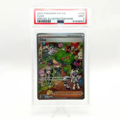 Pokemon TCG - PSA 9 Clive IR PAF Graded Card Slab, View more