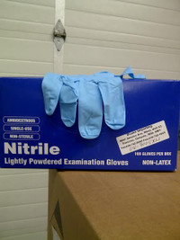 Nitrile Gloves (non latex) Lightly Powdered (4 1/2mm thick)