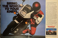 1983 Honda V45 Interceptor XLarge 2 Pg Original Ad