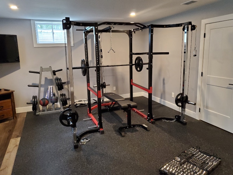 Amstaff Power Squat Rack With Lat Pulldown And Cable Crossovers