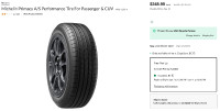 4 Michelin Primacy A/S Performance Tire For Passenger & CUV