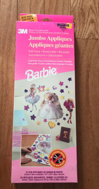 Vintage 1994 Barbie Room Decal Stickers 3M Post Its New Unused