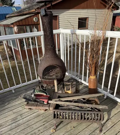 Cast iron fireplace outdoors and accessories, View more