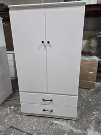 Modern 2-Door Wardrobe Armoire with 2 Drawers – Brown & White City of Toronto Toronto (GTA) Preview