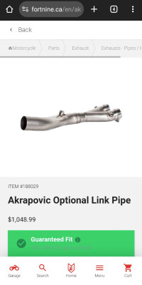 MT-10 Akrapovic Cat-delete (link pipe)