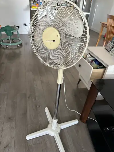 Keep cool with this West Wind standing fan, perfect for any room. This fan is in used condition. I a...