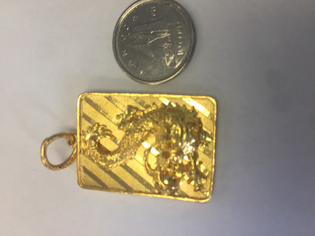 24k solid gold pendent  14.6 grams in Jewellery & Watches in City of Toronto