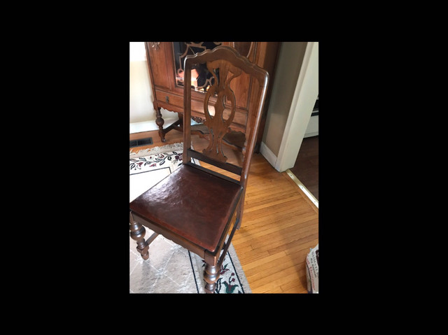 Antique dining room table,chairs,cabinet in Dining Tables & Sets in Woodstock