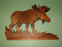 Intarsia Artwork - Moose.