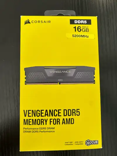 DDR5 Memory - 16GB 5200 Mhz Cosair Vengeance, View more