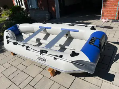 The boat is equipped with a V-shaped inflatable keel and a hard inflatable bottom. This pre-owned 3....