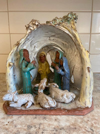 Crèche de Noël poterie