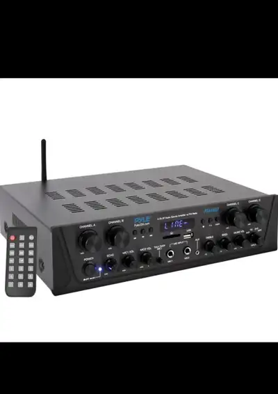Pyle Karaoke Wireless Bluetooth Amplifier - 500W 4 Channel Stere, View more