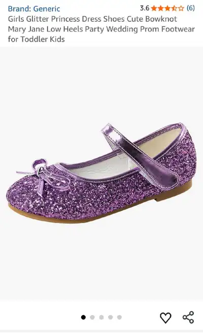 Glitter princess dress shoe, View more