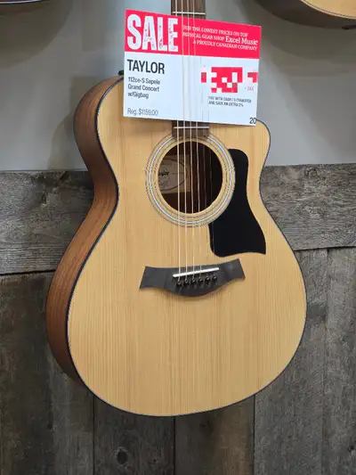 SALE! Taylor 112ce-S Sapele Grand Concert w/Gigbag (BRAND NEW), View more