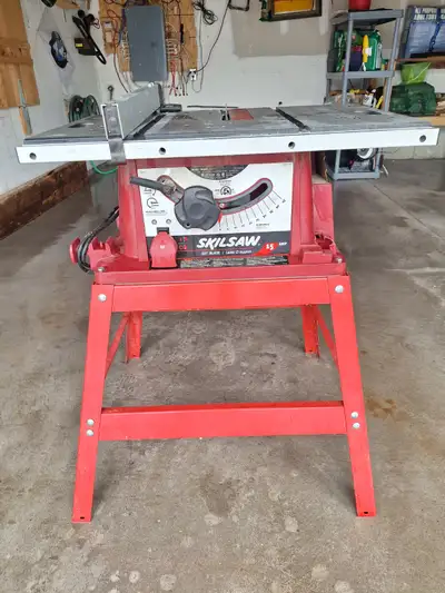 10" SkilSaw Table Saw & 13" Delta Scroll Saw with Stand, View more