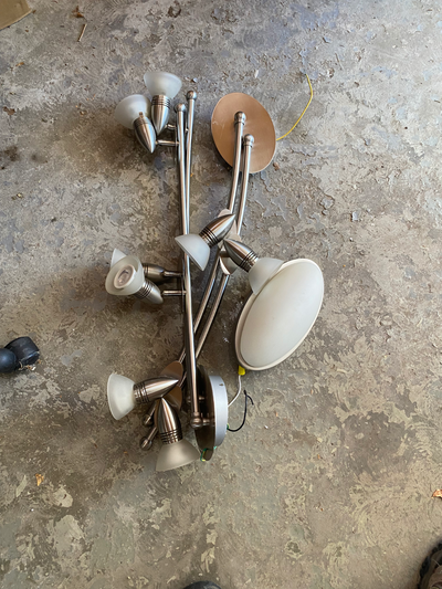 Multi-Head Brushed Nickel Ceiling Light Fixture, View more