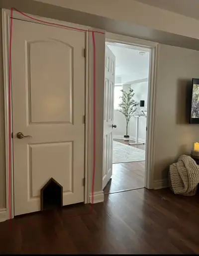 interior door with pet cutout , View more