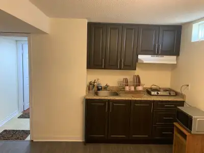 Furnished Studio Basement unit with en-suite bathroom and kitchenette in a desirable Nayagava & Dund...
