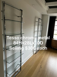 CB2 Tesso Chrome Metal Shelves