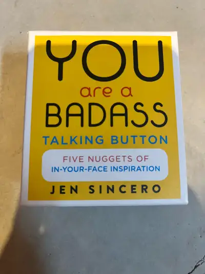 Get ready to unleash your inner badass with this Jen Sincero 'You Are a Badass' talking button! This...