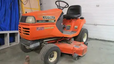 kubota t1760 ride-on lawn mower 17hp 44 inch deck, View more