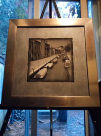 Photography: Two Outdoor Scenes in reworked photos, framed.