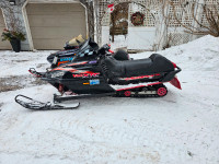 Pair of Yamaha VMax 600 Snowmobiles and Trailer -REDUCED