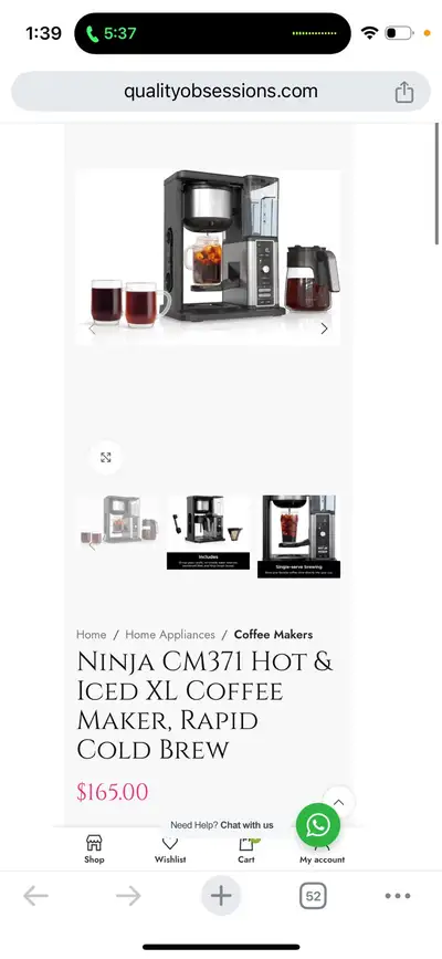 New Ninja Hot & Iced XL Coffee Maker, Rapid Cold Brew, View more