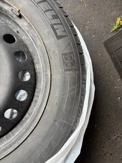 4 tires and 4 wheels - 225/65/R17 Used Winter Tire and Steel Rims. Interesed buyers only