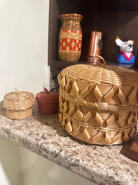 White ash handmade baskets
