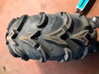 Atv tire and rims Rims off Kawasaki Prairie 4x137 28 10 12 front 28 12 12 Rear Tires have some crack...