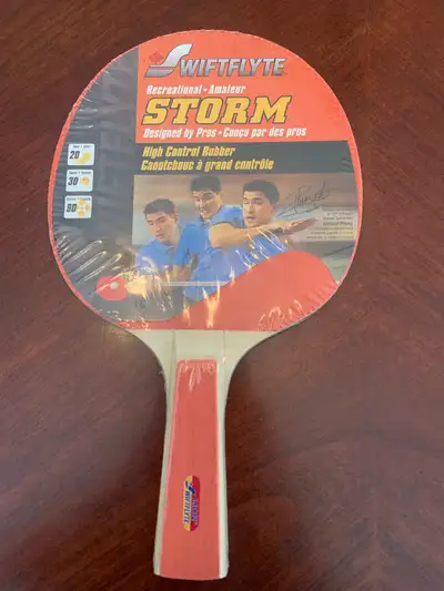 • New recreational ping pong paddle. • High-control rubber • Designed by pros. • WIFTFLYTE • In pack...