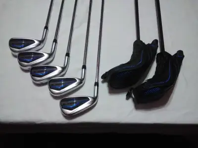 Real nice quality set. Regular flex, left handed, standard length. 4/5 hybrids, 6-PW irons. Clubs an...