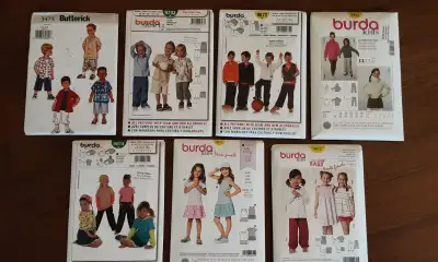 Lot de 7 patrons BURDA et BUTTERICK pour enfants, View more